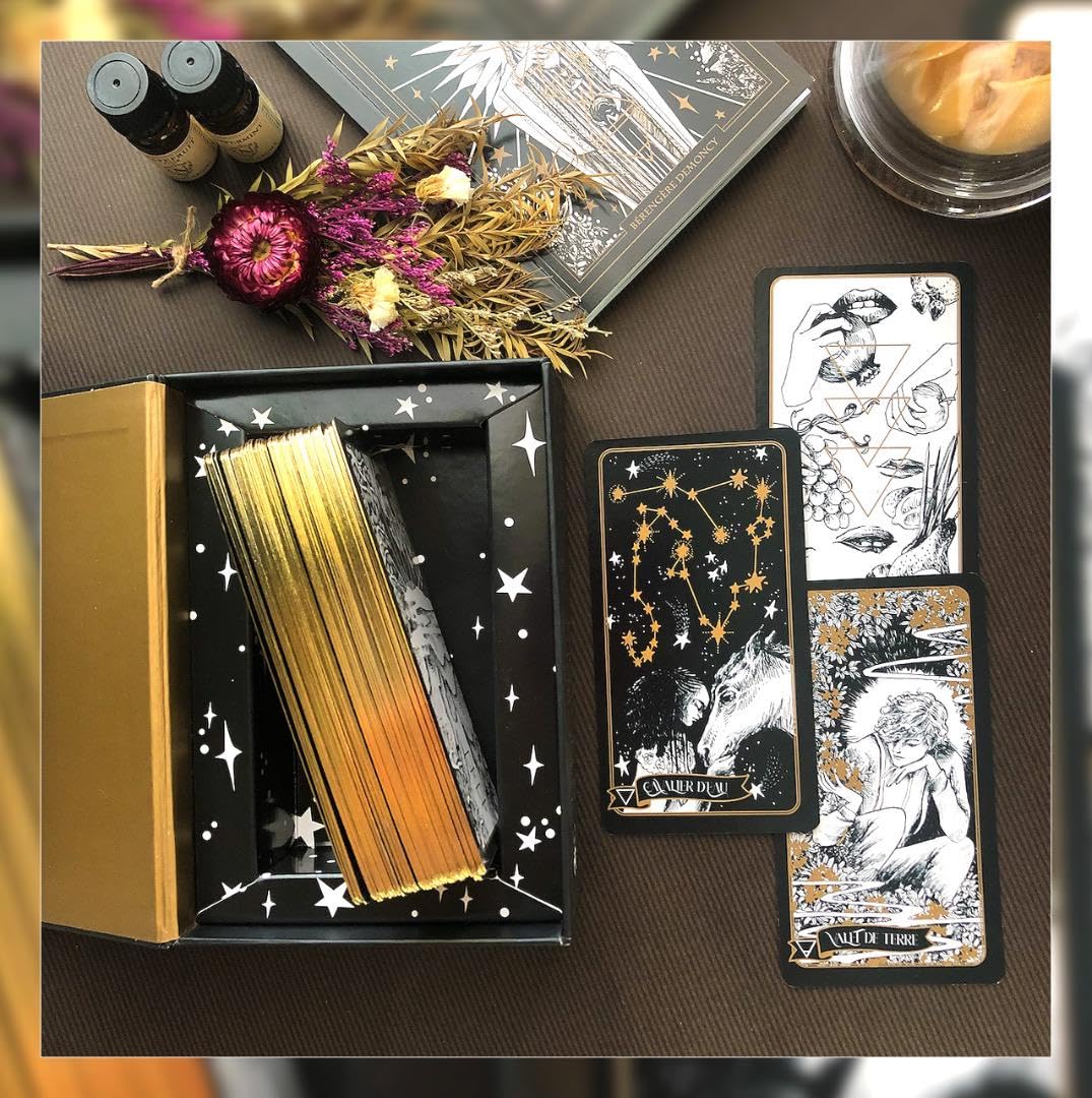 ✨簡易解説書付き✨金縁！フランスの輝きに満ちたオラクルカード・タロットカード ✨簡易解説書付き✨金縁！フランスの輝きに満ちたオラクルカード